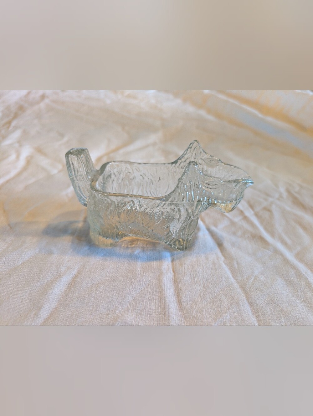 2/40$ Vintage Clear Glass Scottie Dog Trinket Dish